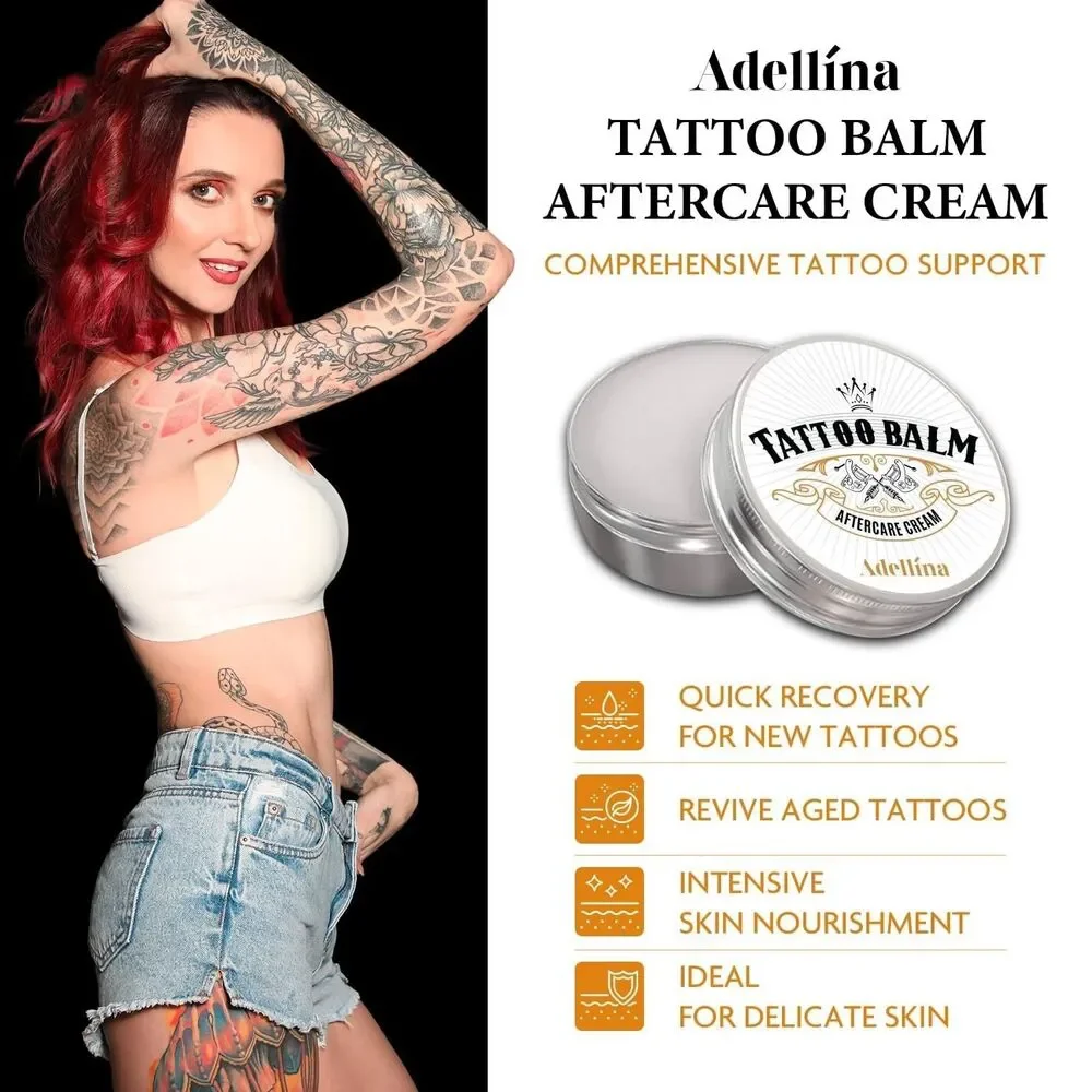 Adellina Tattoo Balm Aftercare Cream Moisturizes Helps Heal 5.3oz New